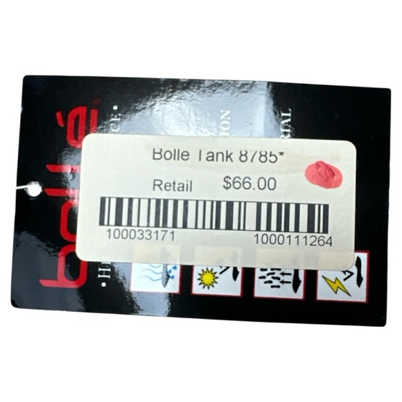 NWT Bolle size XS, lime green and White Striped Tank Top, moisture wicking - Picture 7 of 8